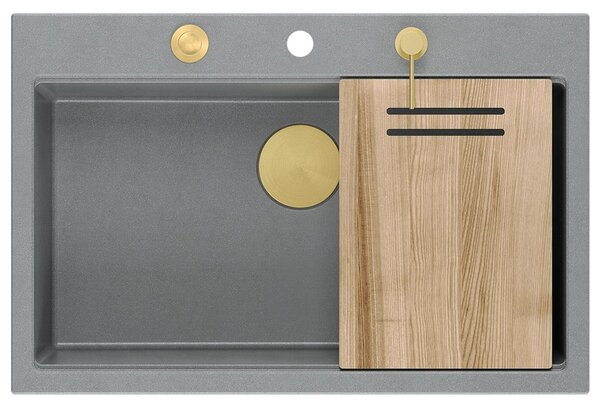 Granite sink MARC 110 WORKSTATION Grey Metallic