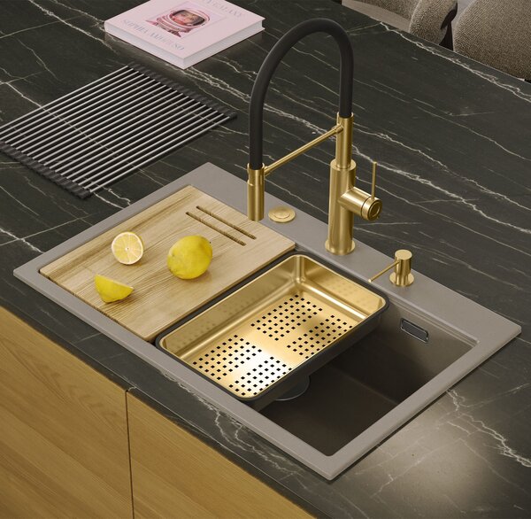 Granite sink MARC 110 WORKSTATION Beige