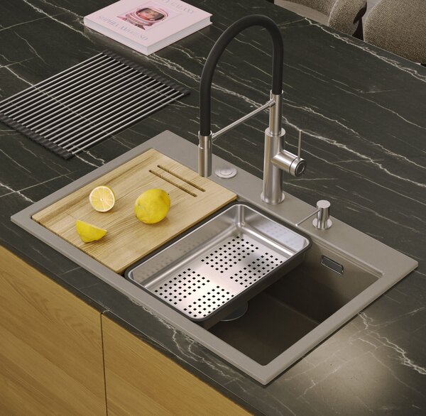 Granite sink MARC 110 WORKSTATION Beige