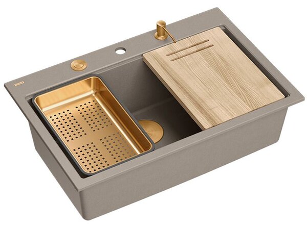 Granite sink MARC 110 WORKSTATION Beige