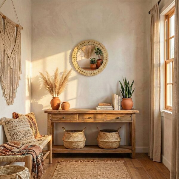 Boho wall mirror 36CM KLNA-MR01