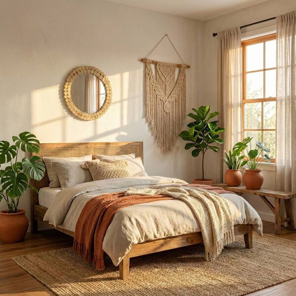 Boho wall mirror 36CM KLNA-MR01