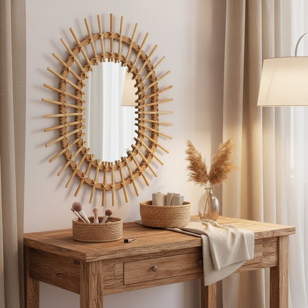 Boho wall mirror 57CM QDJ5749