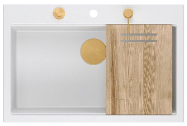 Granite sink MARC 110 WORKSTATION White