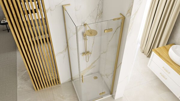 Shower enclosure REA Hugo 90x90 Gold Brush