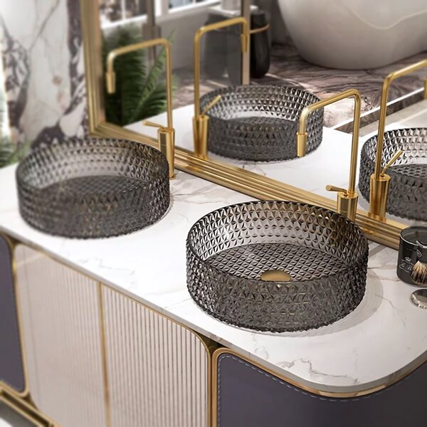 Countertop washbasin Rea Cristal Grey 39