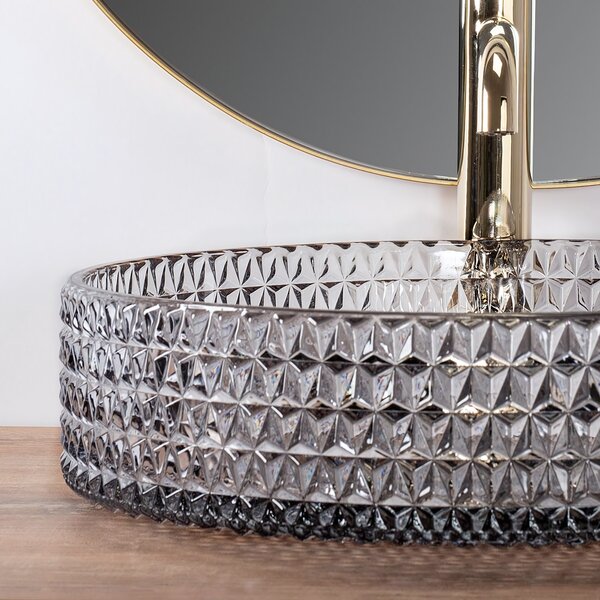 Countertop washbasin Rea Cristal Grey 39