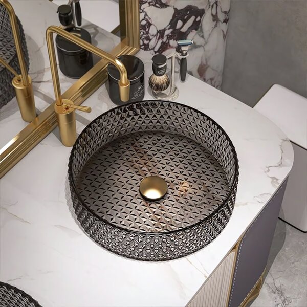 Countertop washbasin Rea Cristal Grey 39