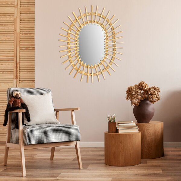 Boho wall mirror 57CM QDJ5749