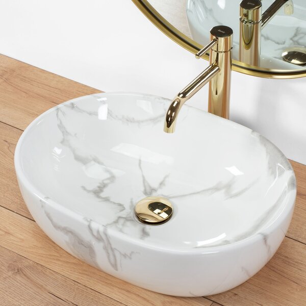 Countertop Basin Rea Amelia Marmo Shiny