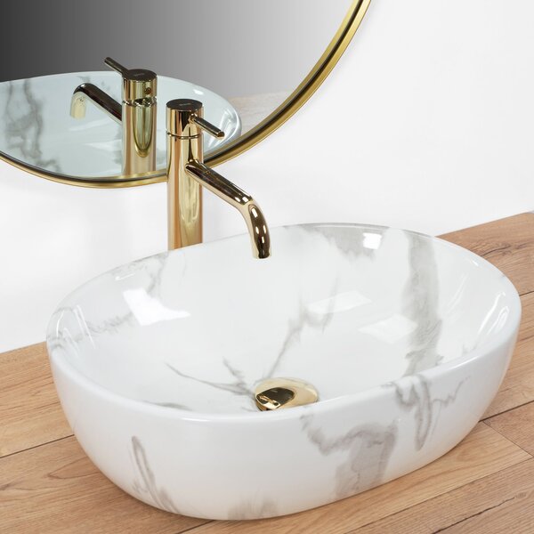 Countertop Basin Rea Amelia Marmo Shiny