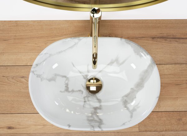 Countertop Basin Rea Amelia Marmo Shiny