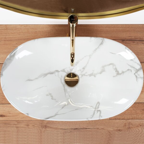 Countertop Basin Rea Royal Marmo Shiny