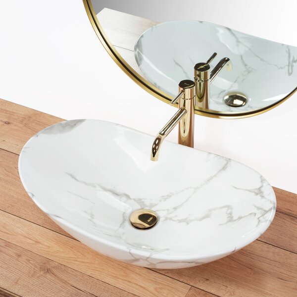 Countertop Basin Rea Royal Marmo Shiny