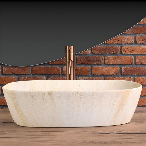 Countertop Basin Rea Freja Travertine Matt