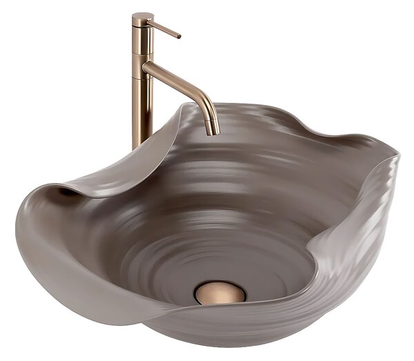 Ceramic Countertop Basin REA HM-66TB Handmade ART