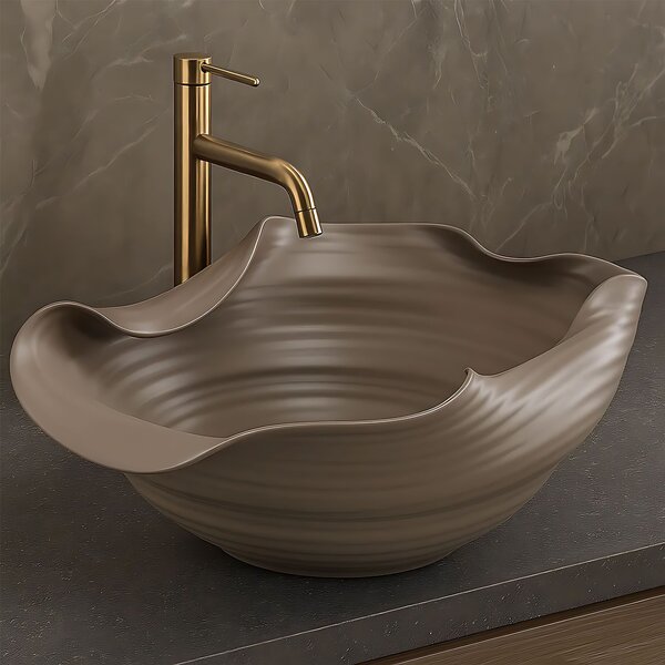 Ceramic Countertop Basin REA HM-66TB Handmade ART