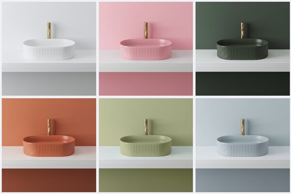 Countertop washbasin Rea Vanda Bubble Gum Matt