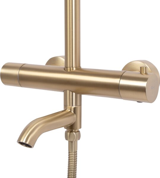 Shower set with thermostat REA Lungo Gold Brush