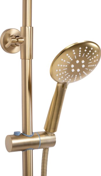 Shower set with thermostat REA Lungo Gold Brush