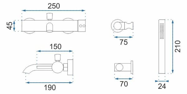 Bathroom faucet Rea Lungo White Matt