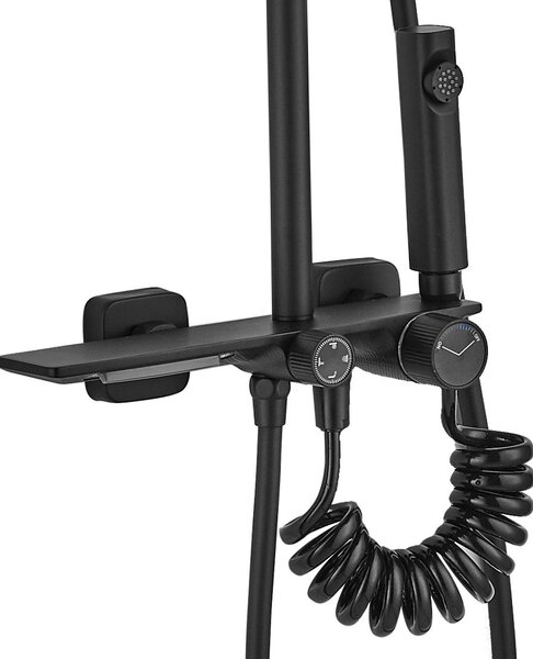 Shower set REA HELIX Black