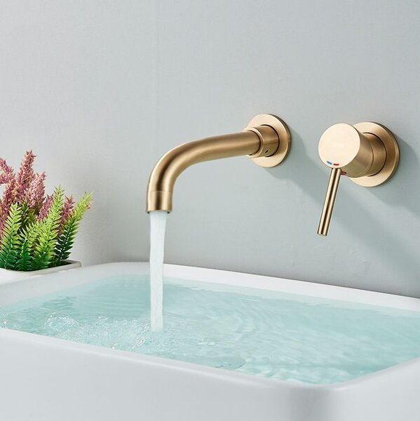 Wall Mounted faucet Rea Lungo LONGBrush Gold + BOX