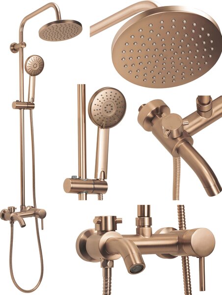 Shower set Rea Luis Brush Copper
