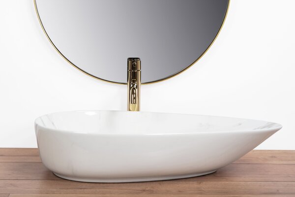 Countertop Basin Rea Greta 65 Bianco Shiny