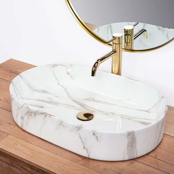 Ceramic Countertop Basin Rea Nadia Shiny Aiax