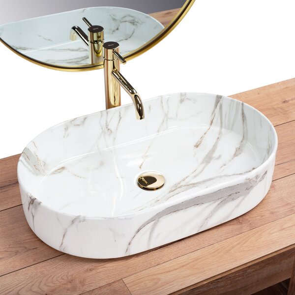 Ceramic Countertop Basin Rea Nadia Shiny Aiax