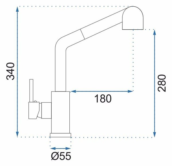 Kitchen faucet REA Troy Black