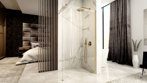 Shower screen Rea Aero Gold Brush 90