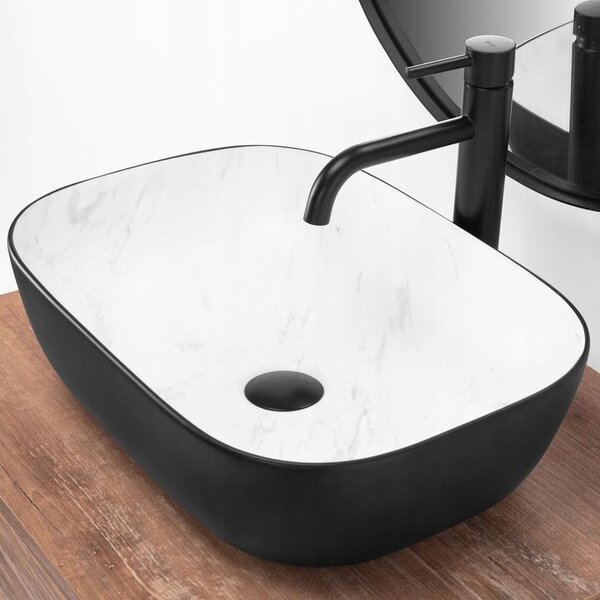 Countertop Basin Rea Belinda Black Calala mat