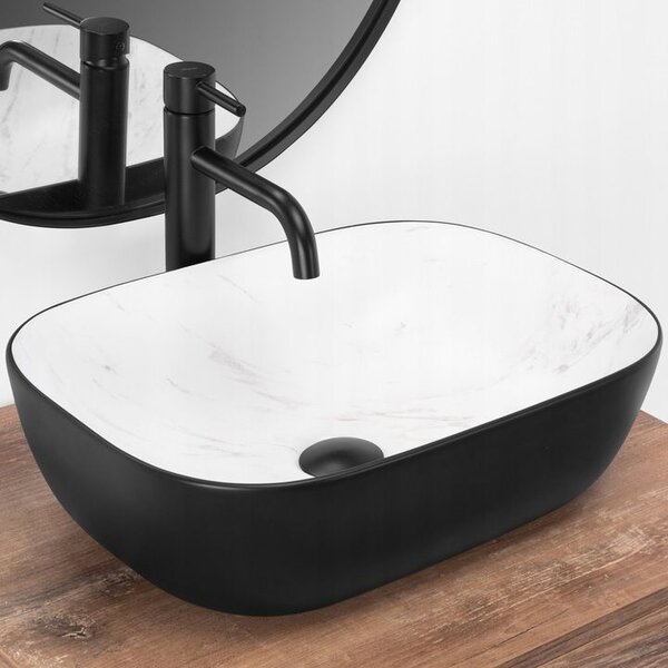 Countertop Basin Rea Belinda Black Calala mat