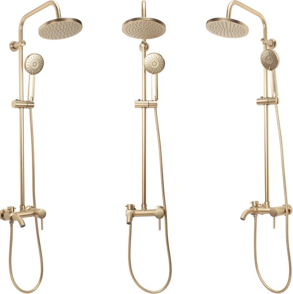 Shower set Rea Luis Gold Brush