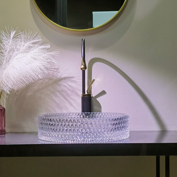 Countertop washbasin Rea Cristal Transparent 39