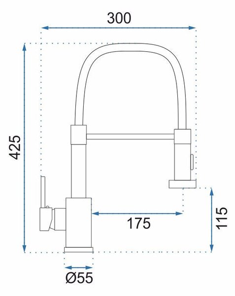 Kitchen faucet REA Colin Brush Steel