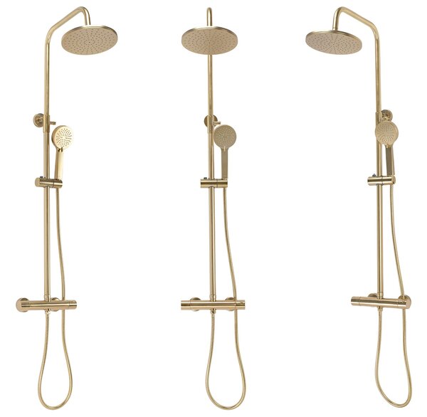 Shower set with thermostat Rea PAROT BRUSHED GOLD