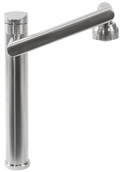 Bathroom faucet Rea PACO Brush Nickel INOX High