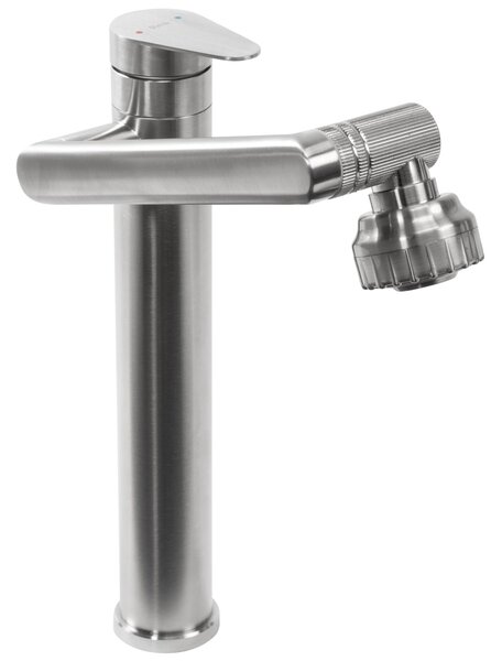 Bathroom faucet Rea PACO Brush Nickel INOX High