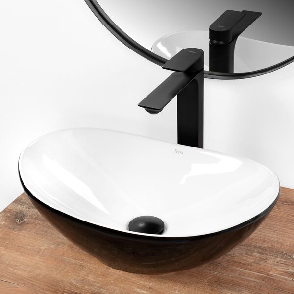 Countertop Basin REA Royal Mini Black White