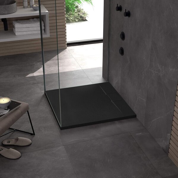 Shower tray Bazalt Black 90x90