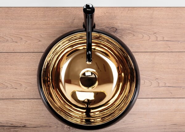 Countertop washbasin REA Luna Gold/Black