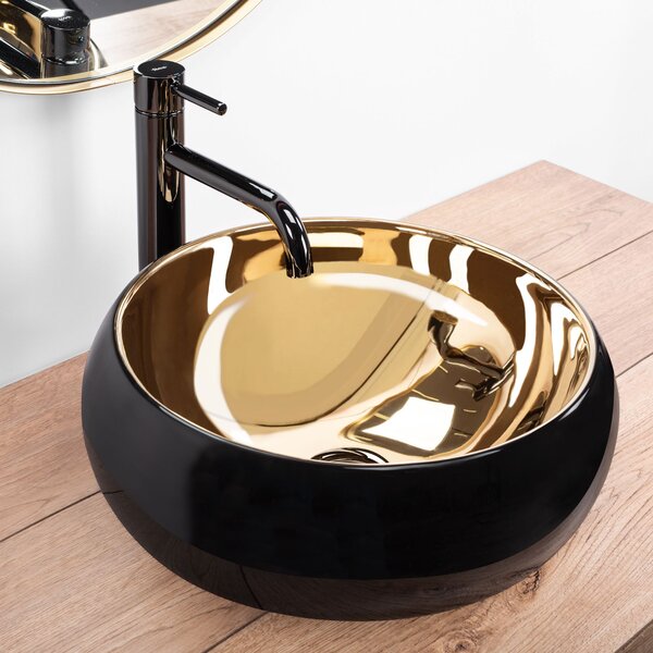 Countertop washbasin REA Luna Gold/Black