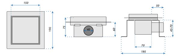 Linear drainage REA NEO 150x150 Nickel Brush