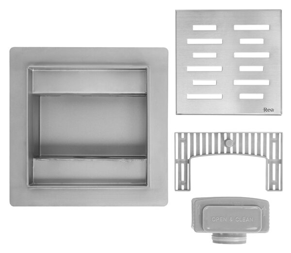 Linear drainage REA LINE Nickel Brush 12x12