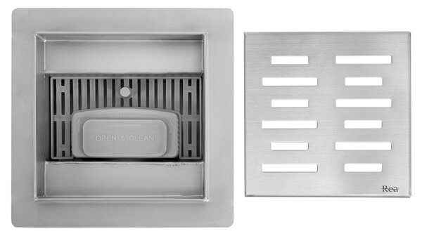 Linear drainage REA LINE Nickel Brush 12x12