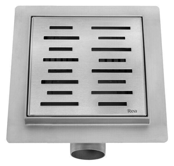 Linear drainage REA LINE 150x150 Nickel Brush