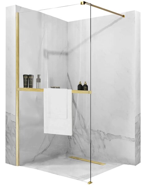 Shower screen Rea Aero Gold Brush N 90 Walk In + EVO